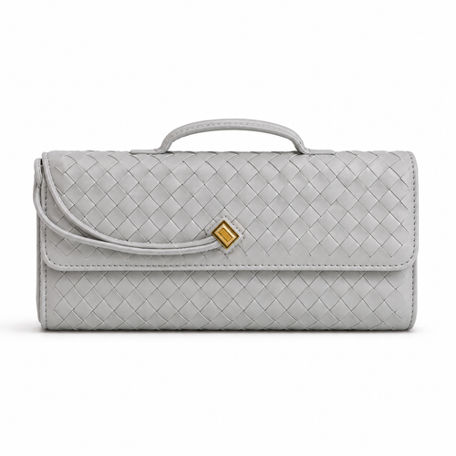 Bottega Veneta Andiamo Long Intrecciato Leather Clutch