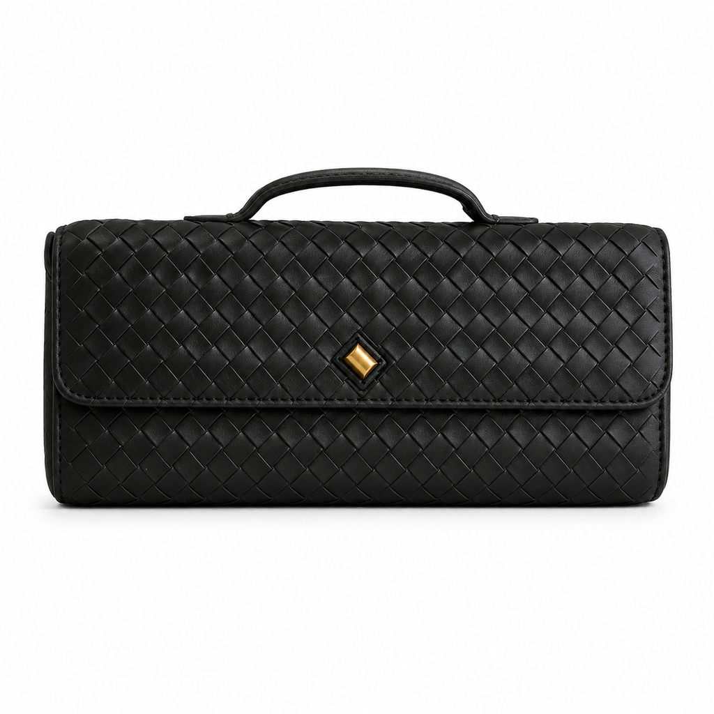 Bottega Veneta Andiamo Long Intrecciato Leather Clutch