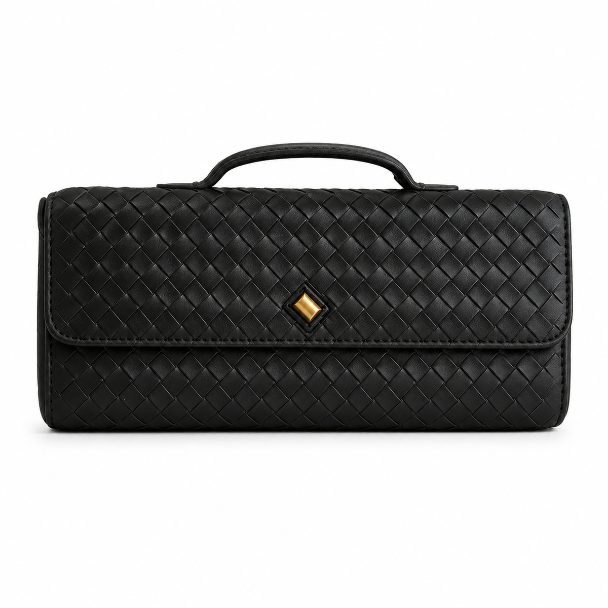 Bottega Veneta Andiamo Long Intrecciato Leather Clutch