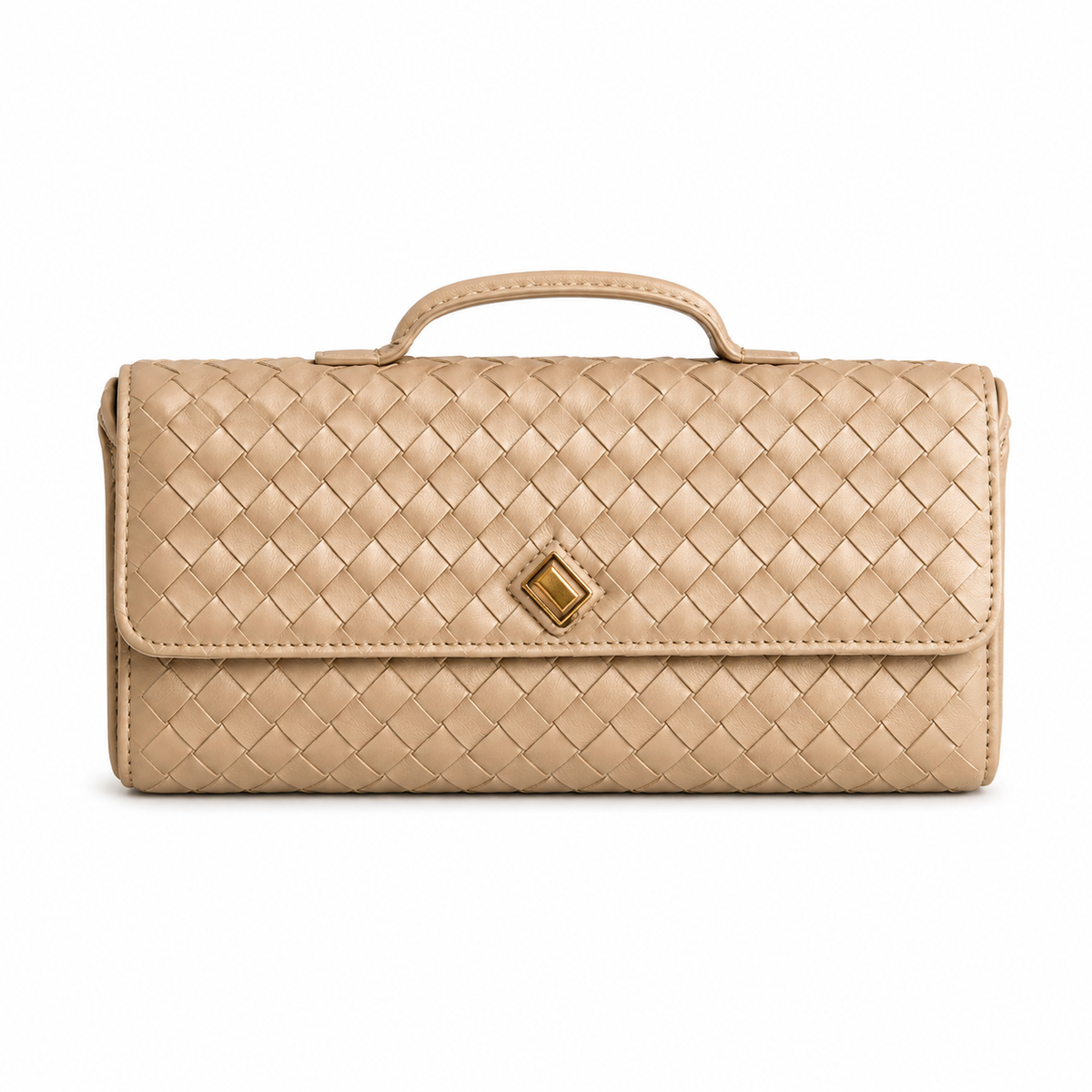 Bottega Veneta Andiamo Long Intrecciato Leather Clutch