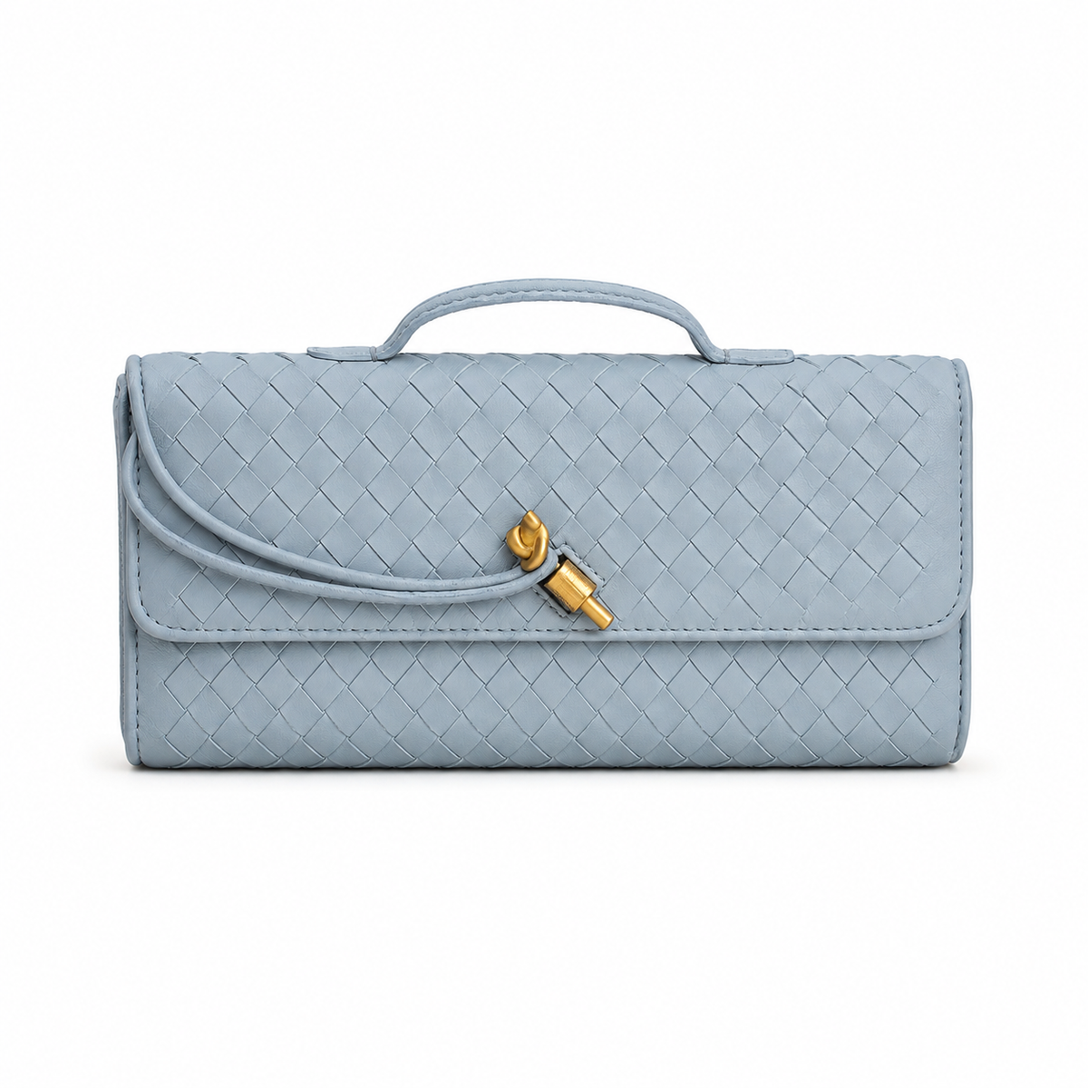 Bottega Veneta Andiamo Long Intrecciato Leather Clutch