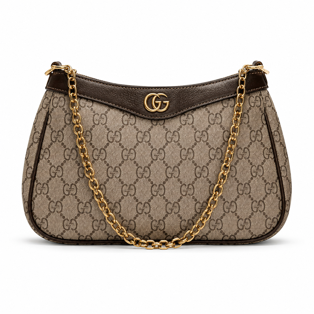 Gucci GG Monogram Small Crescent Shoulder Bag