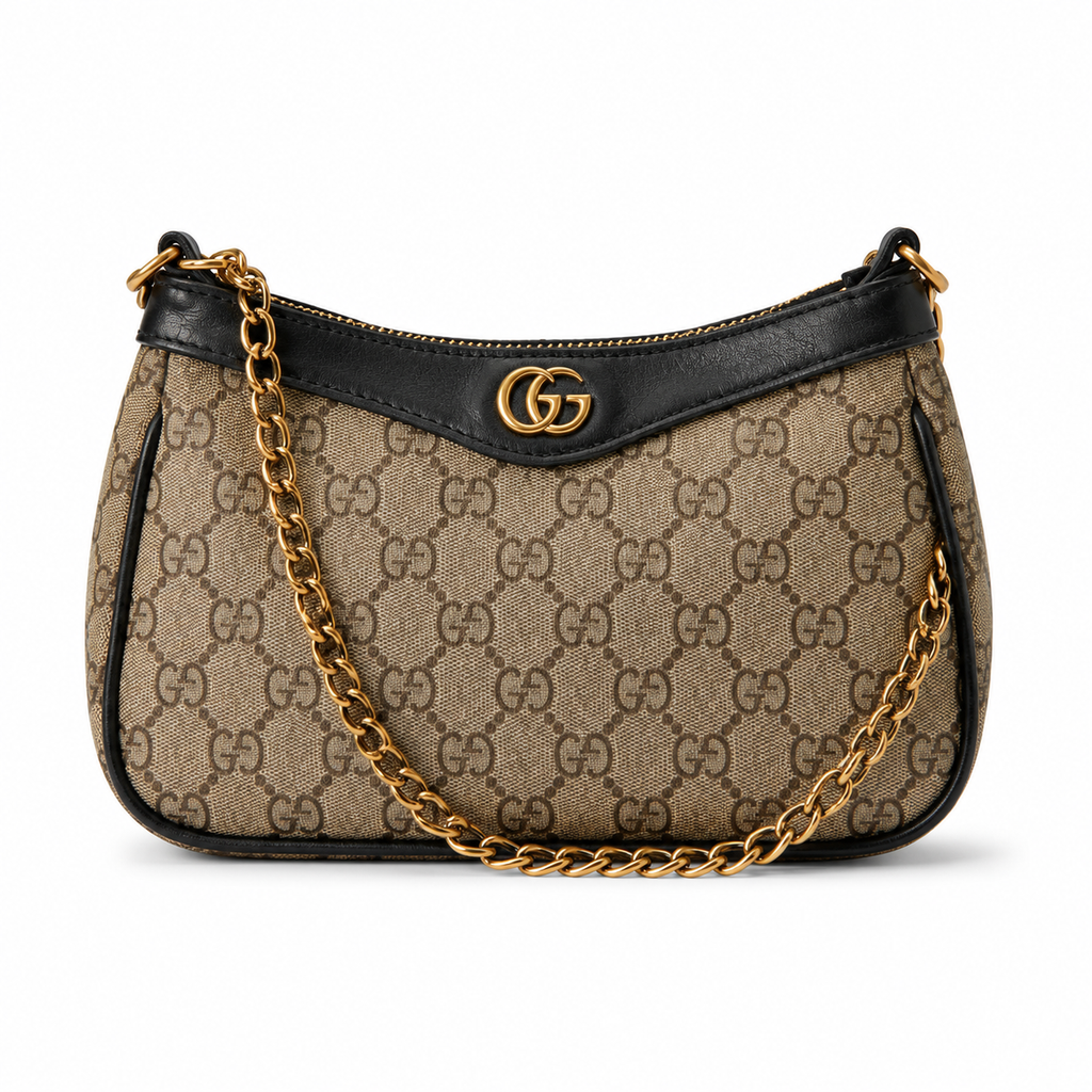 Gucci GG Monogram Small Crescent Shoulder Bag