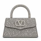 Valentino Garavani VSLING–style Gold Crystal Bag