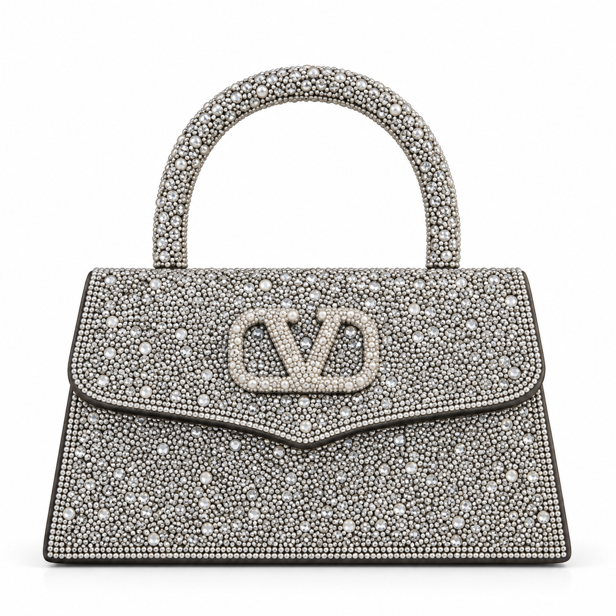 Valentino Garavani VSLING–style Gold Crystal Bag