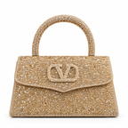 Valentino Garavani VSLING–style Gold Crystal Bag
