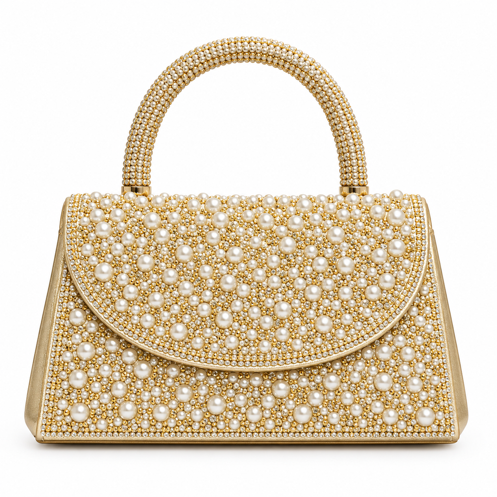 Midnight Leopard Crystal Bag