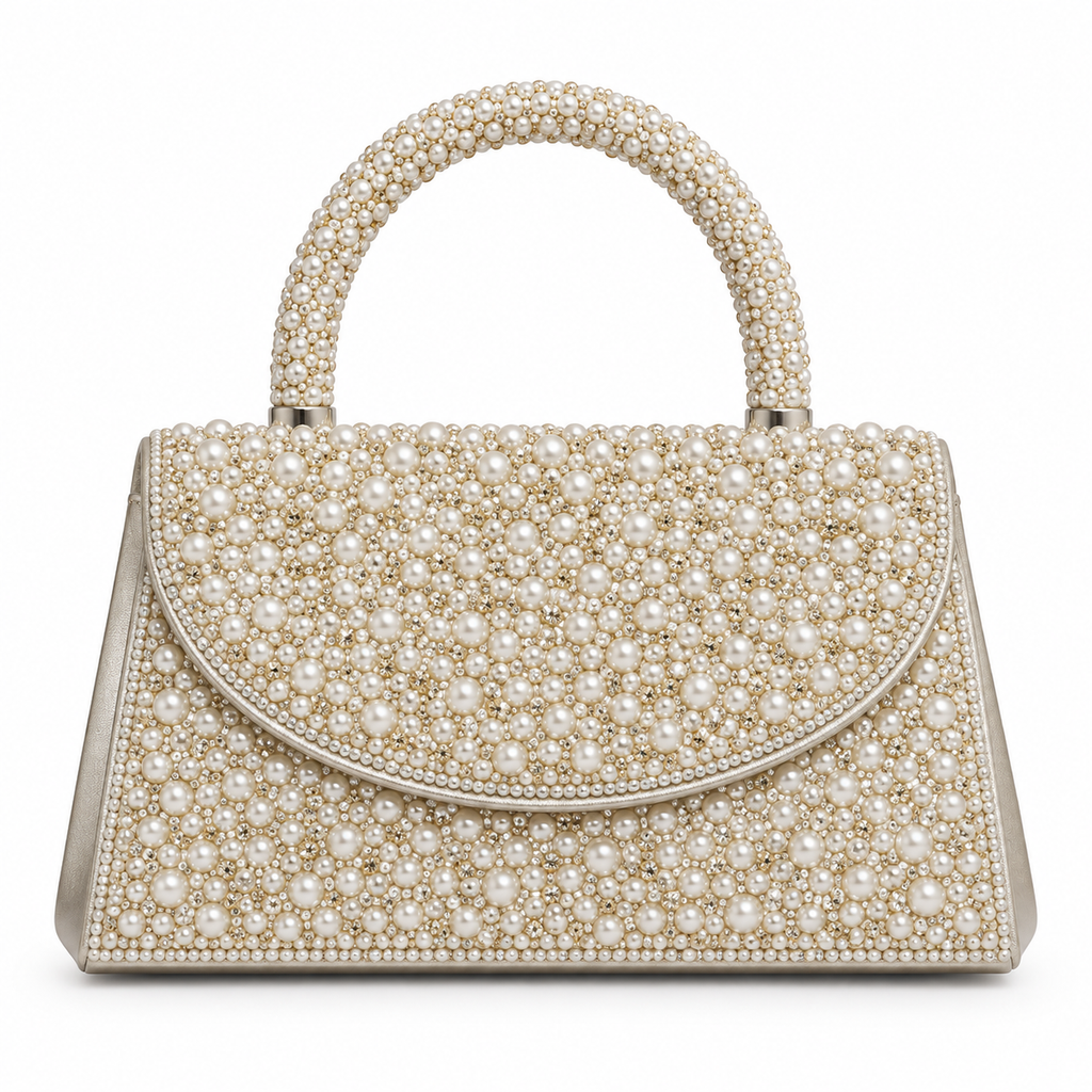 Midnight Leopard Crystal Bag