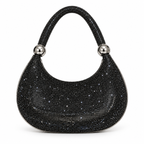 Midnight Sparkle Crescent Bag