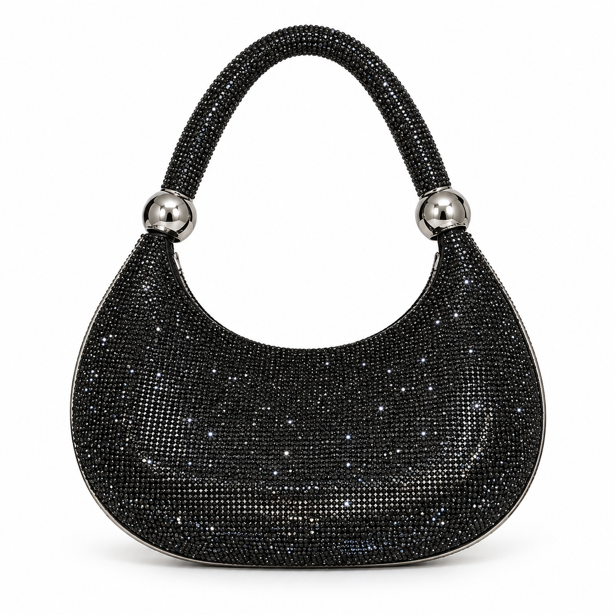Midnight Sparkle Crescent Bag
