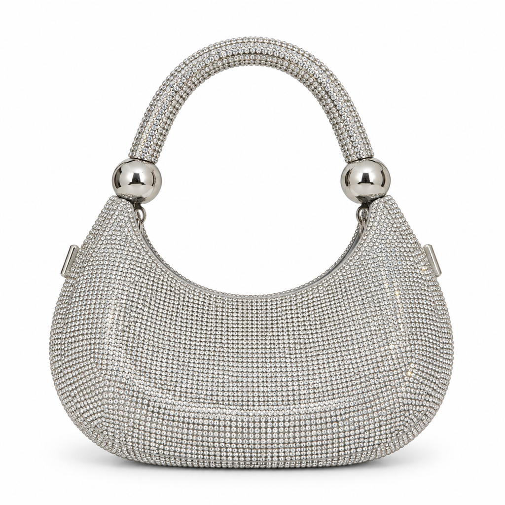 Midnight Sparkle Crescent Bag